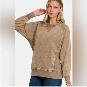 Zenana Camel Sweatshirt
